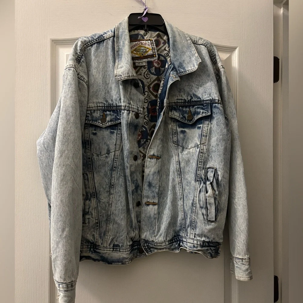 Vintage Acid Wash Denim Jacket Sierra Pacific - Picture 1 of 6